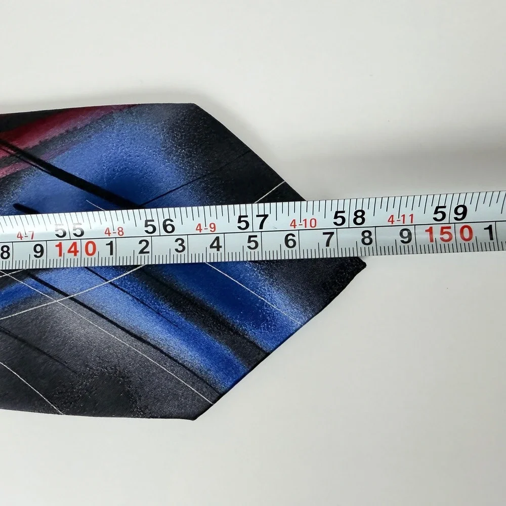 Vintage J. Garcia Red Blue Abstract‎ Desert Storm Collection 58 Silk Tie China